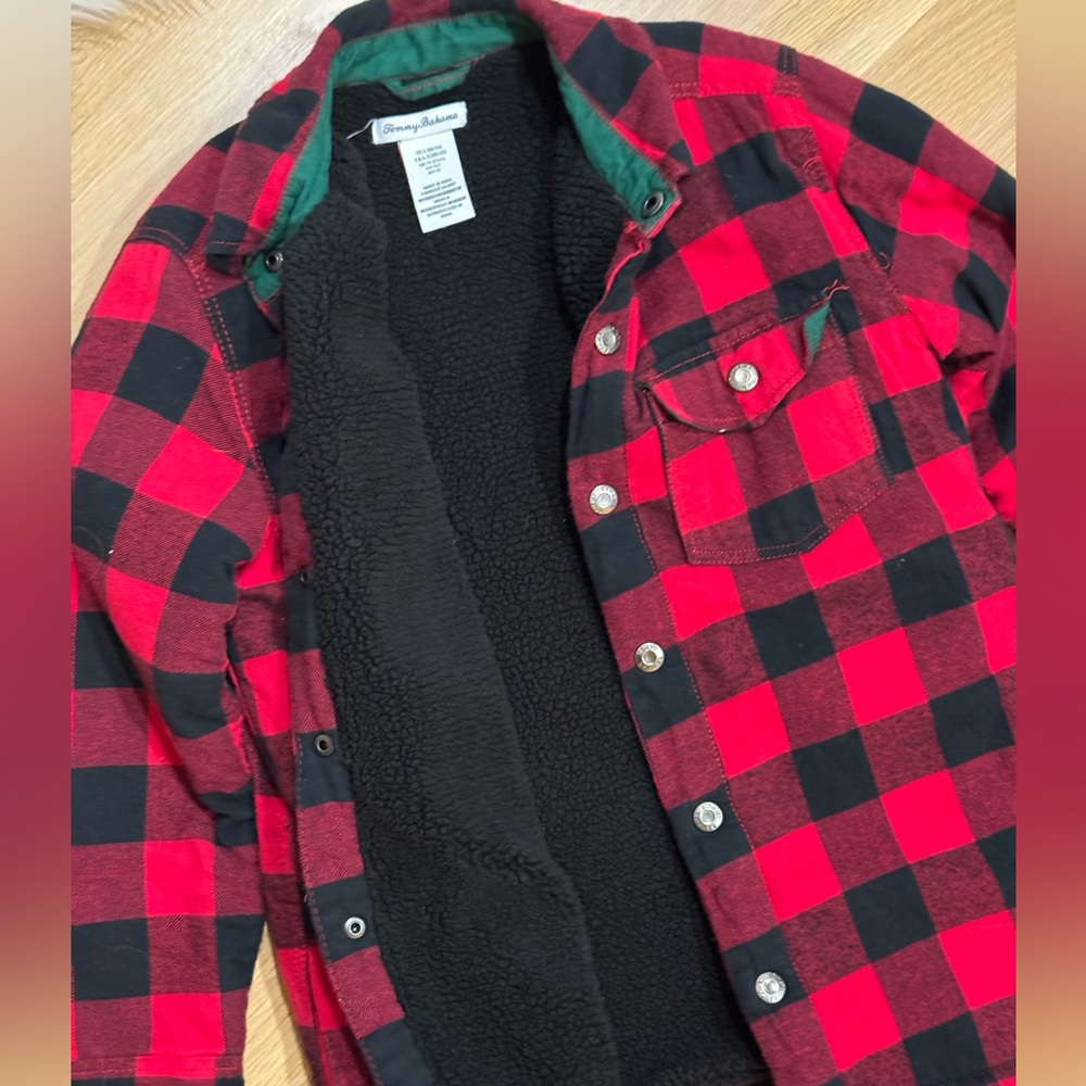 Tommy Bahama Black and red Sherpa Jacket